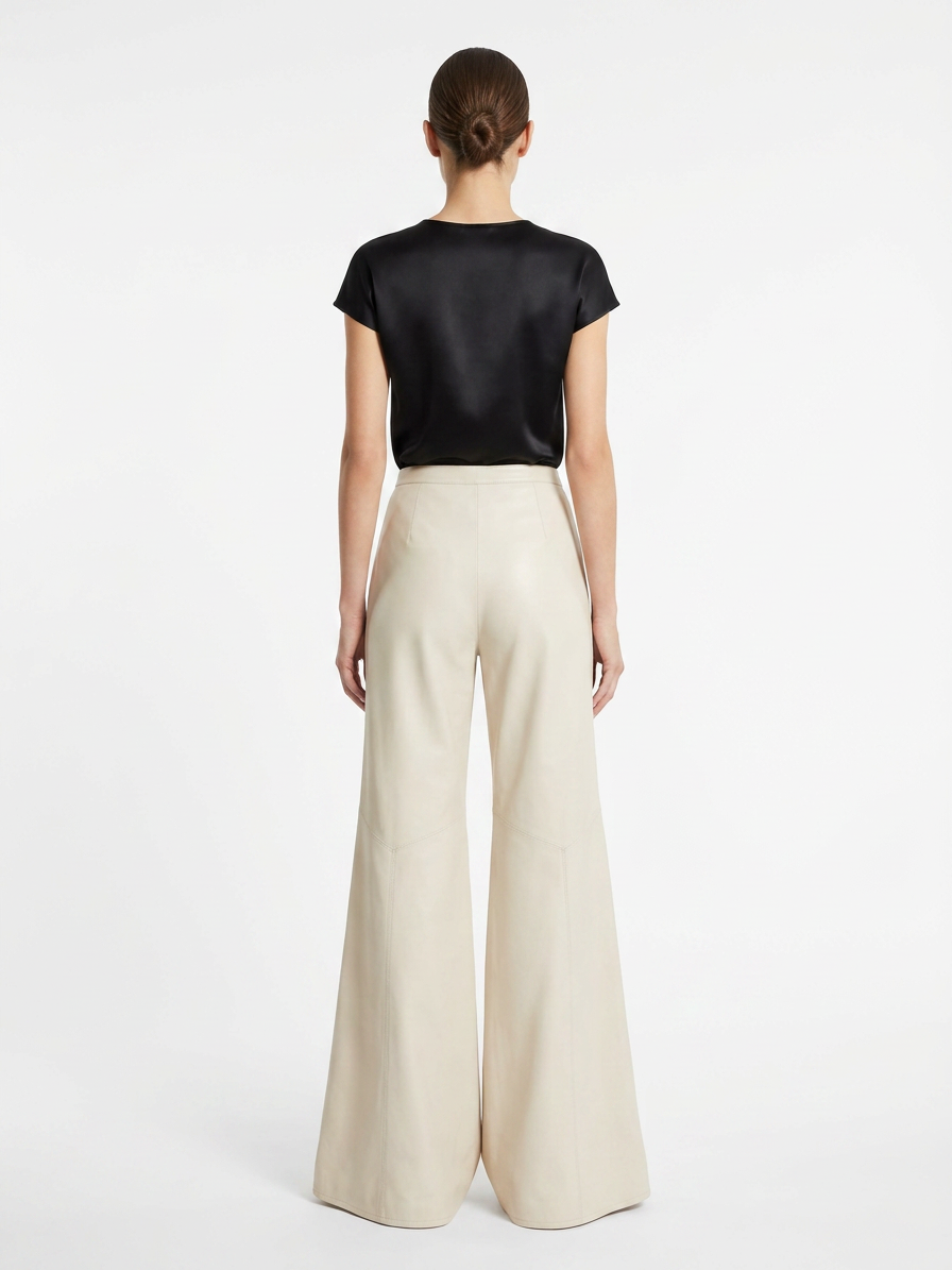 Leder Palazzo Hose