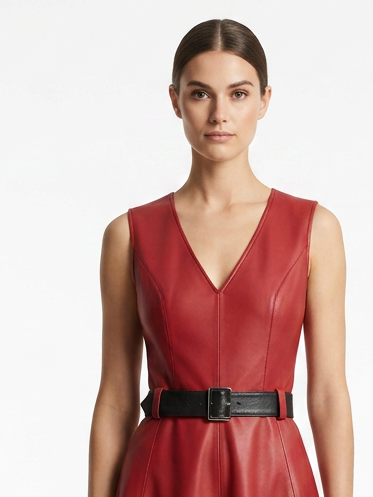 Leder Shirt Joséphine