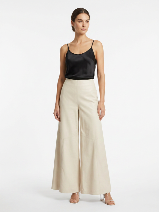 Leder Palazzo Hose