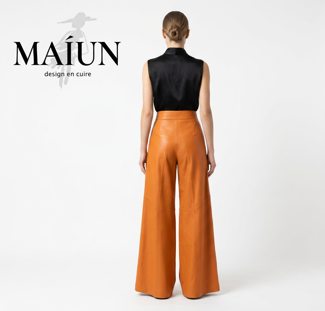 Leder Palazzo Hose