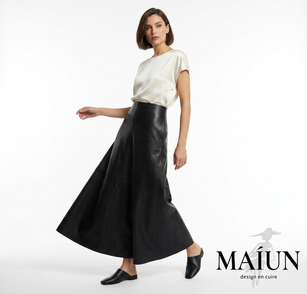 Leder Palazzo Hose