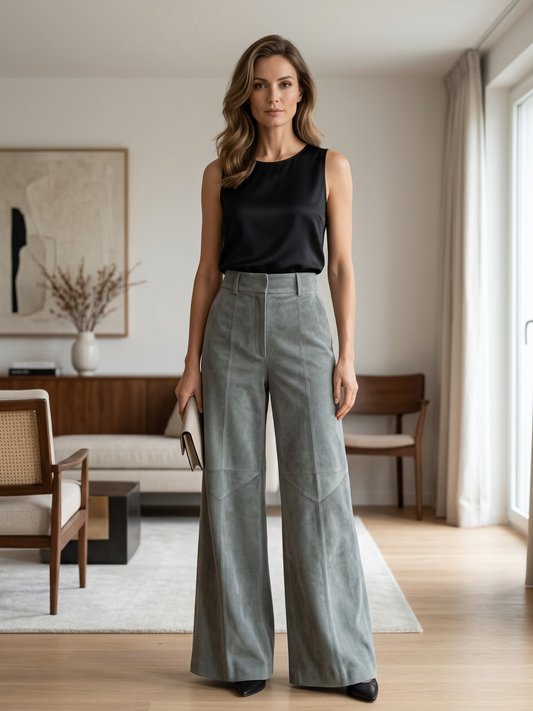 Lederhose mit weitem Beinschlag