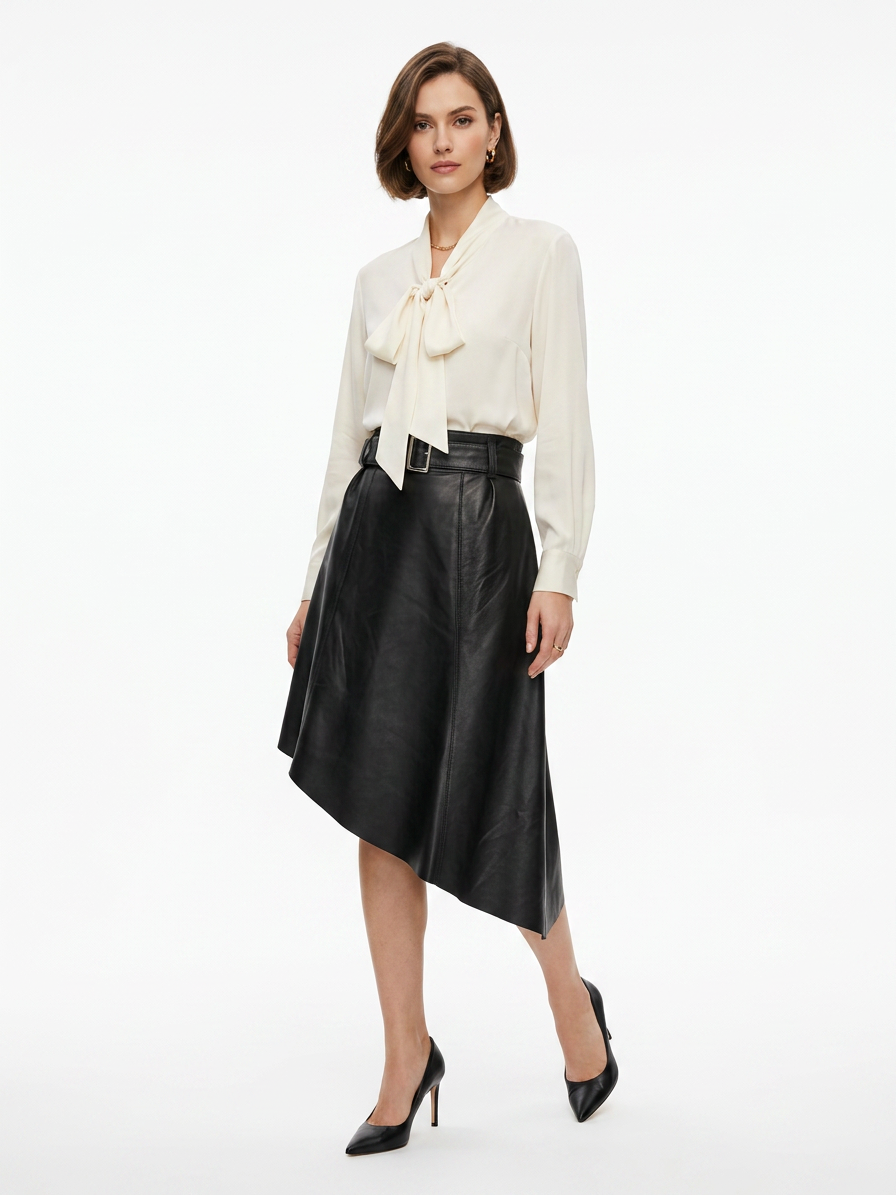 Leder Jupe Jaqueline